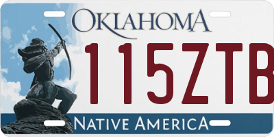 OK license plate 115ZTB
