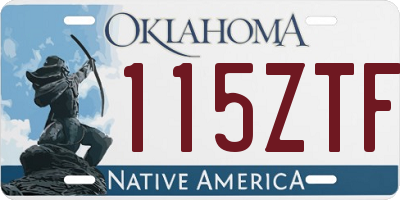 OK license plate 115ZTF