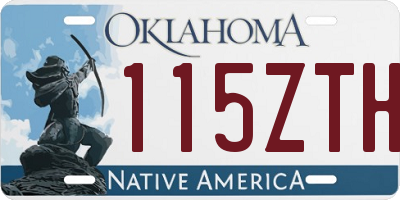 OK license plate 115ZTH