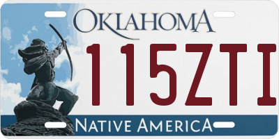 OK license plate 115ZTI