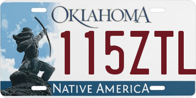 OK license plate 115ZTL