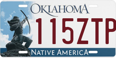 OK license plate 115ZTP