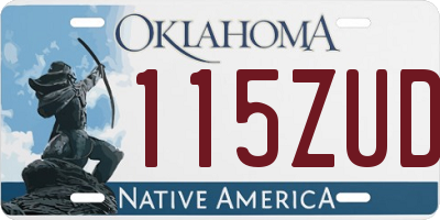 OK license plate 115ZUD