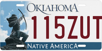 OK license plate 115ZUT