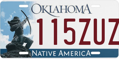 OK license plate 115ZUZ