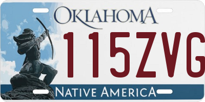 OK license plate 115ZVG