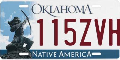 OK license plate 115ZVH