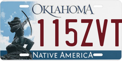 OK license plate 115ZVT
