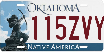 OK license plate 115ZVY