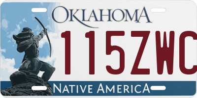 OK license plate 115ZWC