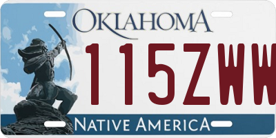 OK license plate 115ZWW