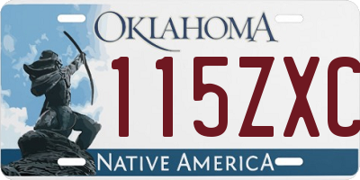 OK license plate 115ZXC