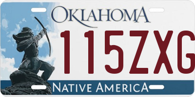 OK license plate 115ZXG