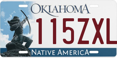 OK license plate 115ZXL
