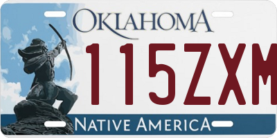 OK license plate 115ZXM