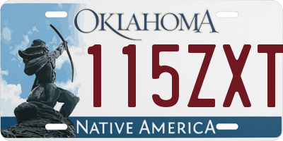 OK license plate 115ZXT