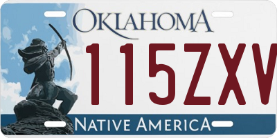 OK license plate 115ZXV
