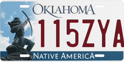 OK license plate 115ZYA