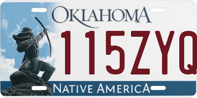 OK license plate 115ZYQ