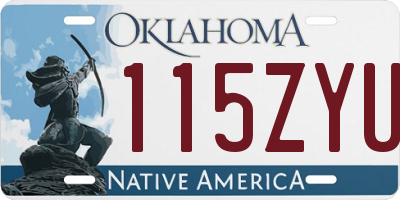 OK license plate 115ZYU
