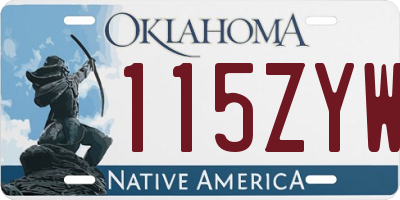 OK license plate 115ZYW