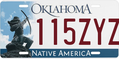 OK license plate 115ZYZ