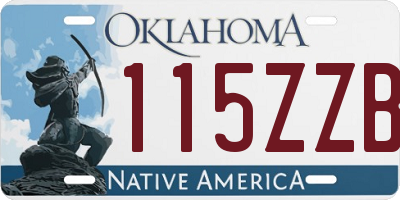 OK license plate 115ZZB