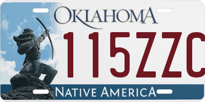 OK license plate 115ZZC