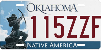 OK license plate 115ZZF