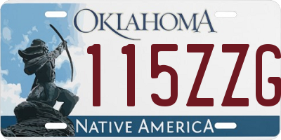 OK license plate 115ZZG