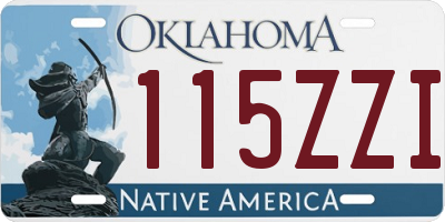 OK license plate 115ZZI