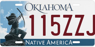 OK license plate 115ZZJ