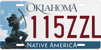 OK license plate 115ZZL