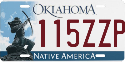 OK license plate 115ZZP