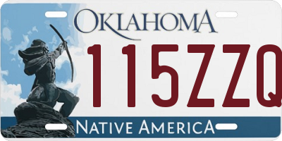 OK license plate 115ZZQ