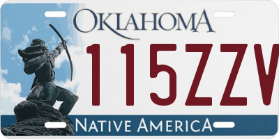 OK license plate 115ZZV