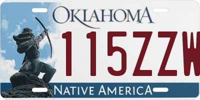 OK license plate 115ZZW