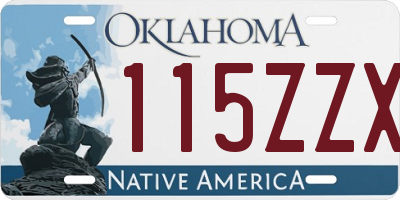 OK license plate 115ZZX