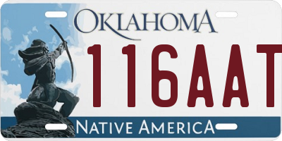 OK license plate 116AAT