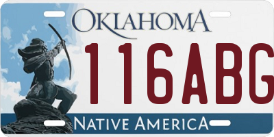 OK license plate 116ABG