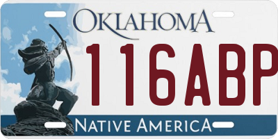 OK license plate 116ABP