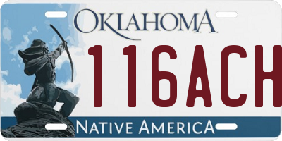 OK license plate 116ACH