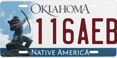 OK license plate 116AEB