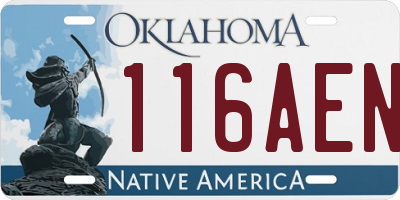 OK license plate 116AEN