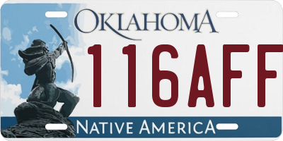 OK license plate 116AFF