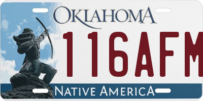 OK license plate 116AFM