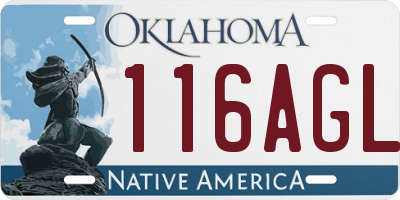 OK license plate 116AGL