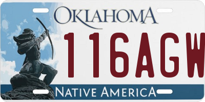 OK license plate 116AGW