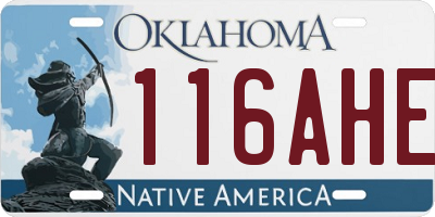 OK license plate 116AHE