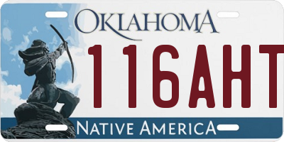 OK license plate 116AHT